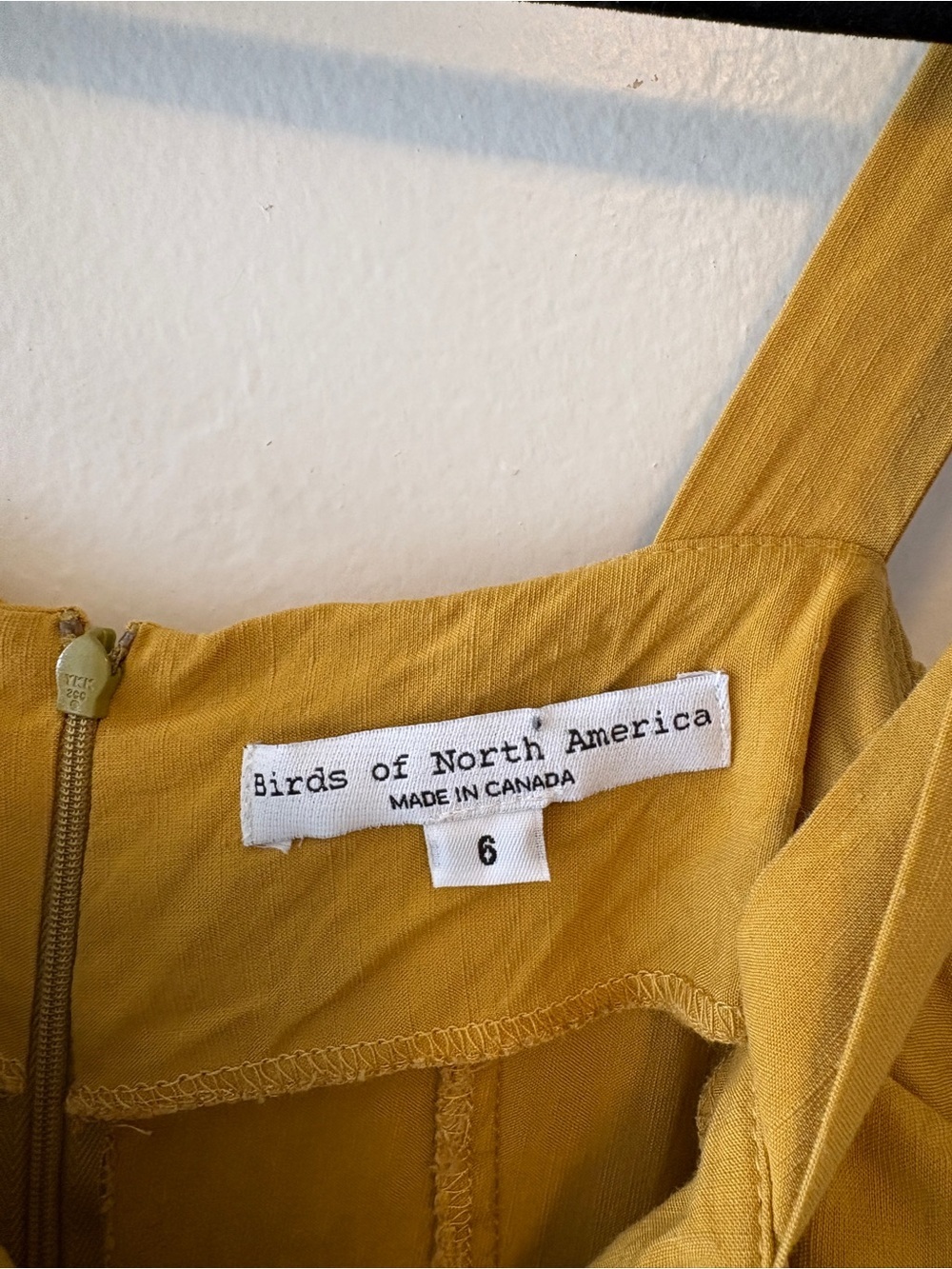 Birds of North America Sandgrouse Jumpsuit In Mustard Yellow Size 6 Square-Neck - Picture 7 of 15